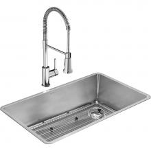 Elkay ECTRU30179RTFC - 18 Gauge Stainless Steel 31.5'' x 18.5'' x 9'' Single Bowl Undermoun