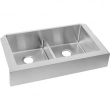 Elkay ECTRUFA32179 - 18 Gauge Stainless Steel 35.875'' x 20.25'' x 9'' Double Bowl Farmho