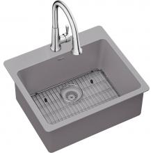 Elkay ELG2522GS0FC - Quartz Classic 25'' x 22'' x 9-1/2'', Single Bowl Drop-in Sink Kit w