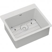 Elkay ELG2522WH0C - Quartz Classic 25'' x 22'' x 9-1/2'', Single Bowl Drop-in Sink Kit,