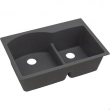 Elkay ELGH3322RGY0 - Quartz Classic 33'' x 22'' x 10'' Double Bowl Drop-in Sink with Aqua