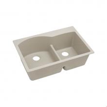 Elkay ELGH3322RPT0 - Quartz Classic 33'' x 22'' x 10'', Offset 60/40 Double Bowl Drop-in