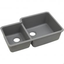 Elkay ELGOU3321LGS0 - Quartz Classic 33'' x 20-11/16'' x 9'', Offset 40/60 Double Bowl Und