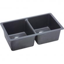Elkay ELGU3322GY0 - Quartz Classic 33'' x 18-1/2'' x 9-1/2'' Double Bowl Undermount Sink