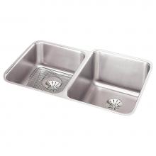 Elkay ELUH3120LPDBG - 18 Gauge Stainless Steel 31.25'' x 20.5'' x 9.875'' Double Bowl Unde