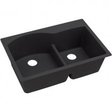 Elkay ELXH3322RCA0 - Quartz Luxe 33'' x 22'' x 10'' Double Bowl Drop-in Sink with Aqua Di
