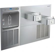 Elkay EZWS-SS28K - ezH2O Bottle Filling Station and Soft Sides Bi-Level Fountain, Non-Filtered Refrigerated Stainless