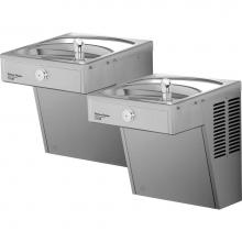 Elkay 8754080083 - Halsey Taylor Wall Mount Vandal-Resistant GreenSpec Bi-Level, ADA Cooler Non-Filtered 8 GPH Stainl