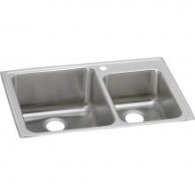 Elkay LFGR33220 - Lustertone Classic Stainless Steel 33'' x 22'' x 10'', Offset 60/40