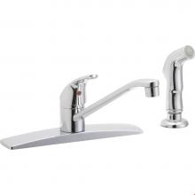 Elkay LK2478CR - Everyday Three Hole Deck Mount Kitchen Faucet with Side Spray Chrome