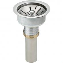 Elkay LK35 - 3-1/2'' Drain Fitting Type 304 Stainless Steel Body, Strainer Basket and Tailpiece