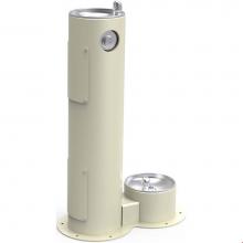 Elkay LK4400DBFRKBGE - Outdoor Fountain Pedestal with Pet Station, Non-Filtered Non-Refrigerated, Freeze Resistant, Beige