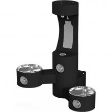 Elkay LK4409BFBLK - Outdoor ezH2O Bottle Filling Station Wall Mount, with Bi-Level Fountain, Non-Filtered Non-Refriger