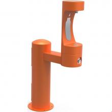 Elkay LK4410BFORN - Outdoor ezH2O Bottle Filling Station Single Pedestal, Non-Filtered Non-Refrigerated Orange