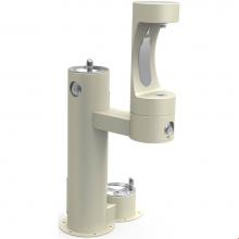 Elkay 4420BF1LDBFRKBGE - Halsey Taylor Outdoor HydroBoost Bottle Filling Station,  Bi-Level w/ Pet Station Non-Filtered Non