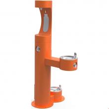 Elkay 4420BF1UDBFRKORN - Halsey Taylor Outdoor HydroBoost Bottle Filling Station,  Bi-Level w/ Pet Station Non-Filtered Non