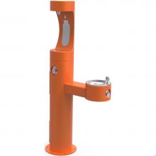 Elkay LK4420BF1UORN - Outdoor ezH2O Upper Bottle Filling Station Bi-Level Pedestal, Non-Filtered Non-Refrigerated Orange