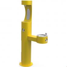 Elkay LK4420BF1UYLW - Outdoor ezH2O Upper Bottle Filling Station Bi-Level Pedestal, Non-Filtered Non-Refrigerated Yellow