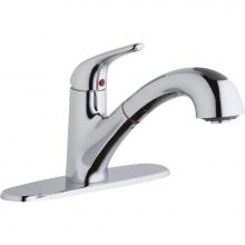 Elkay LK5000CR - Everyday Single Hole Deck Mount Kitchen Faucet with Pull-out Spray Lever Handle Plus Optional Escu