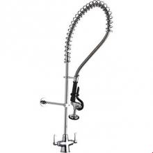 Elkay LK543LC - Single Hole Concealed Deck Mount Faucet 44in Flexible Hose w/1.2 GPM Spray Head 2in Lever Handles