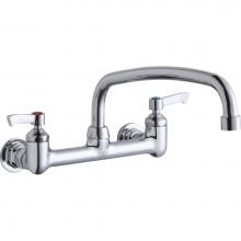 Elkay LK940AT12L2H - WALL MNT 8IN, AT 12IN SPT, LVR HNDL, 2IN, 1/2IN HW