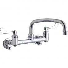 Elkay LK940AT12T4S - WALL MNT 8IN, AT 12IN SPT, 1PC WRIST BLD HNDL, 4IN, SHUT OFF