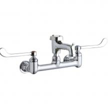 Elkay LK940BP03T6H - WALL MNT 8IN, BUCKET HK POL 3IN SPT, 1PC WRIST BLD HNDL, 6IN