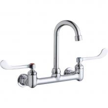 Elkay LK940GN04T6H - WALL MNT 8IN, GN 4IN SPT, 1PC WRIST BLD HNDL, 6IN, 1/2IN HW
