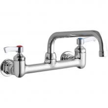 Elkay LK940TS08L2H - WALL MNT 8IN, TUBE 8IN SPT, LVR HNDL, 2IN, 1/2IN HW