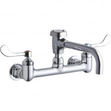 Elkay LK940VS07T4H - Service/Utility 8'' Centerset Wall Mount Faucet with 7'' Vented Spout 4'&