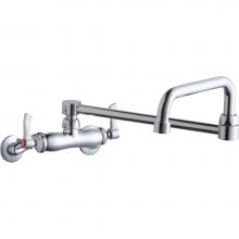Elkay LK945DS20L2T - WALL MNT 4IN, DBLE SWING 20IN SPT, LVR HNDL, 2IN, 2IN HW