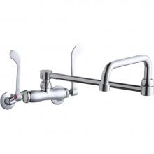 Elkay LK945DS20T6T - WALL MNT 4IN, DBLE SWING 20IN SPT, 1PC WRIST BLD HNDL, 6IN,