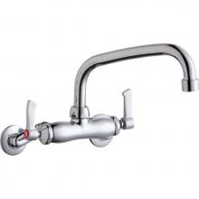 Elkay LK945TS08L2T - WALL MNT 4IN, TUBE 8IN SPT, LVR HNDL, 2IN, 2IN HW