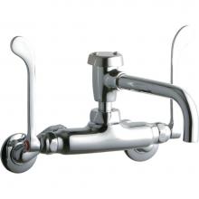 Elkay LK945VS07T6T - Foodservice 3-8'' Adjustable Centers Wall Mount Faucet w/7'' Vented Spout 6&ap