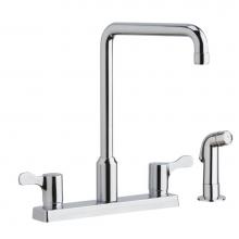 Elkay LKD2443C - 8'' Centerset Exposed Deck Mount Faucet with Arc Spout and 2-5/8'' Lever Handl