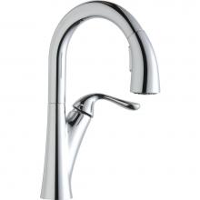 Elkay LKHA4032CR - Harmony Single Hole Bar Faucet with Pull-down Spray and Forward Only Lever Handle Chrome