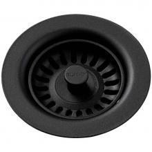 Elkay LKQS35CA - Polymer Drain Fitting with Removable Basket Strainer and Rubber Stopper Caviar