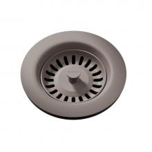 Elkay LKQS35SM - Polymer Drain Fitting with Removable Basket Strainer and Rubber Stopper Silvermist