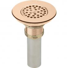 Elkay LKVR18-CU - 3-1/2'' Drain CuVerro Antimicrobial Copper Body, Vandal-resistant Strainer and Tailpiece