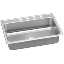 Elkay LRQ31223 - 18 Gauge Stainless Steel 31'' x 22'' x 7.625'' Single Bowl Top Mount
