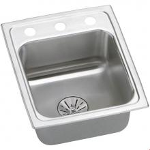 Elkay LRADQ151765PD0 - 18 Gauge Stainless Steel 15'' x 17.5'' x 6.5'' Single Bowl Drop-in K