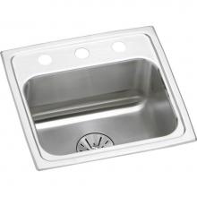 Elkay LRAD171665PD2 - Lustertone Classic Stainless Steel 17'' x 16'' x 6-1/2'', 2-Hole Sin