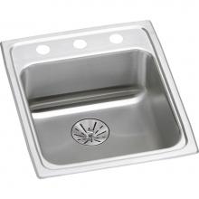 Elkay LRAD172065PD3 - Lustertone Classic Stainless Steel 17'' x 20'' x 6-1/2'', 3-Hole Sin