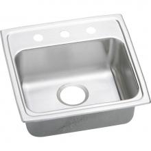 Elkay LRADQ1918403 - Lustertone Classic Stainless Steel 19'' x 18'' x 4'', 3-Hole Single