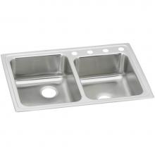 Elkay LRAD250601 - Lustertone Classic Stainless Steel 33'' x 22'' x 6'', Offset 1-Hole