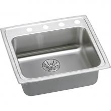 Elkay LRADQ252165PD0 - 18 Gauge Stainless Steel 25'' x 21.25'' x 6.5'' Single Bowl Drop-in