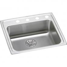Elkay LRAD252165PD0 - 18 Gauge Stainless Steel 25'' x 21.25'' x 6.5'' Single Bowl Drop-in