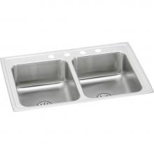Elkay LRAD292265PD0 - 18 Gauge Stainless Steel 29'' x 22'' x 6.5'' Double Bowl Drop-in Kit