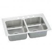 Elkay LRAD292265X - 18 Gauge Stainless Steel 29'' x 22'' x 6.5'' Double Bowl Drop-in Kit