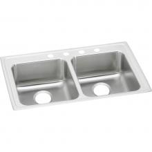 Elkay LRAD3722550 - Lustertone Classic Stainless Steel 37'' x 22'' x 5-1/2'', Equal 0-Ho